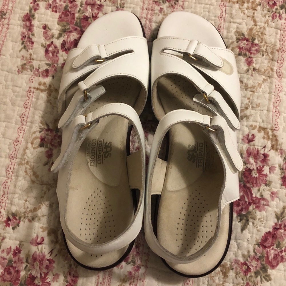 White sandals